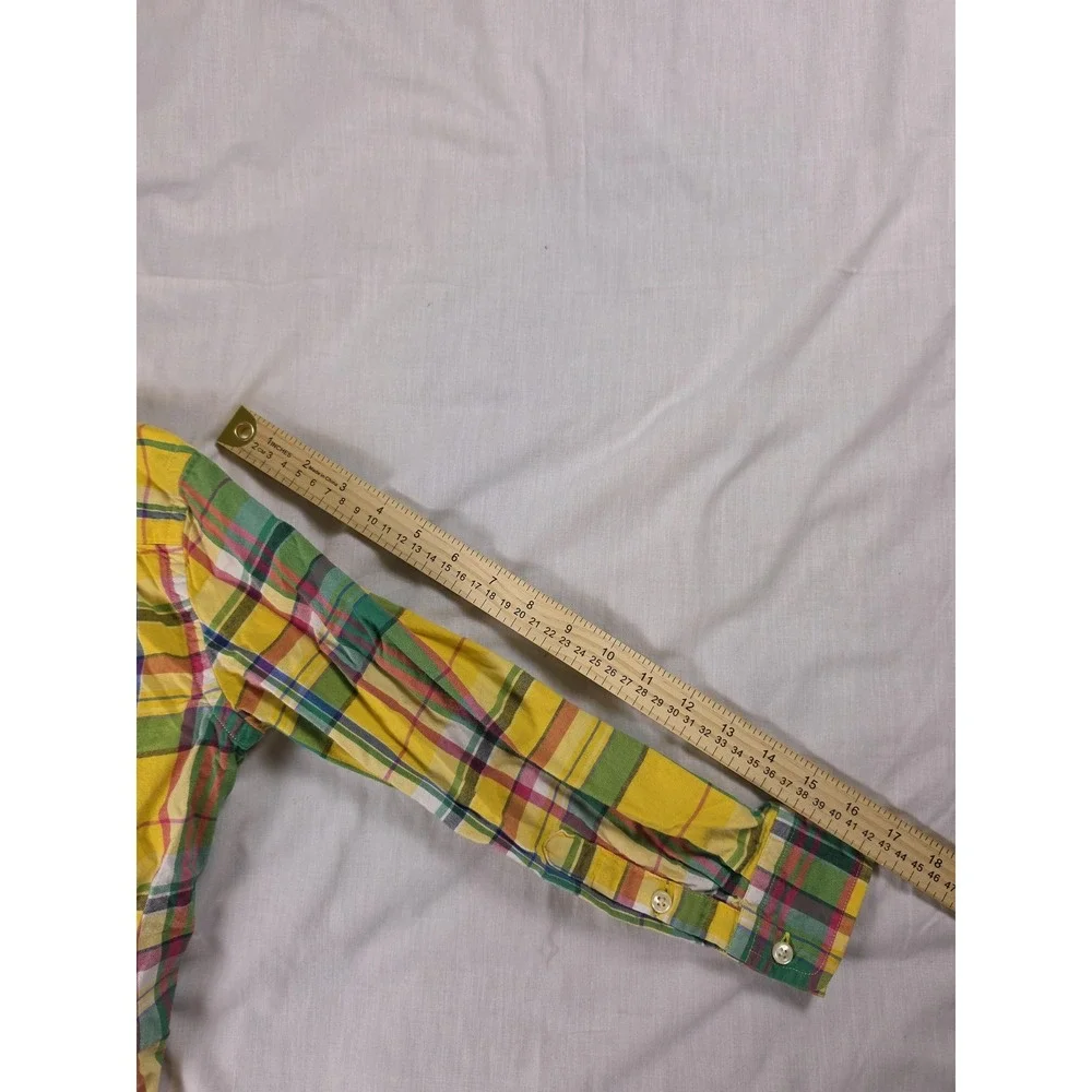 Ralph Lauren Shirt Boys 8 Multicolor Plaid Long Sleeve Button Up Casual Spring